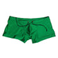 Green Square-cut Euro-style Men's FItted Swim Trunks